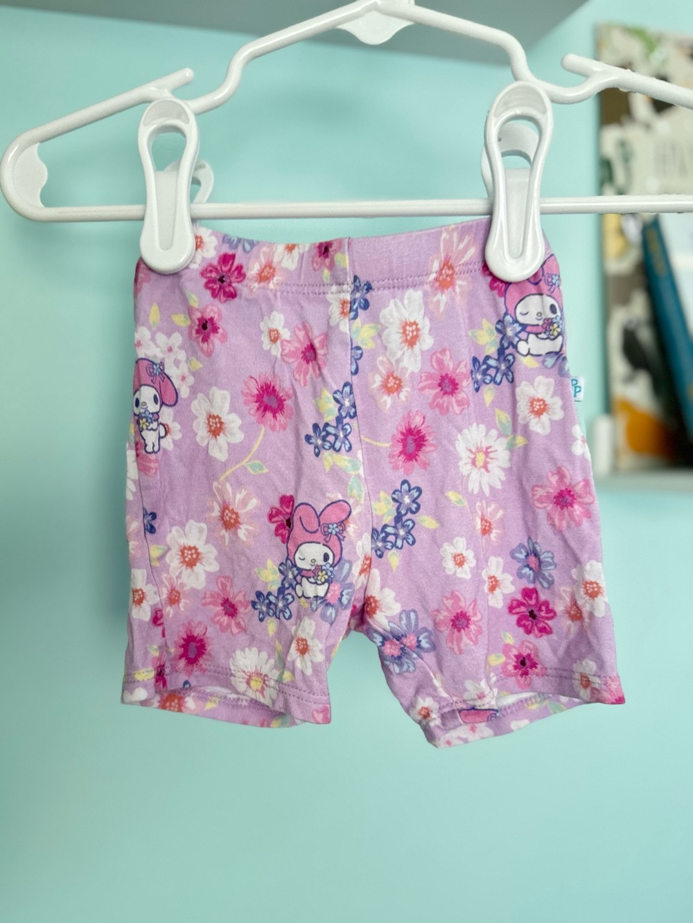 Posh Peanut Lavender Pink Floral My Melody Knit Bike Shorts
